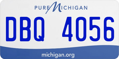MI license plate DBQ4056