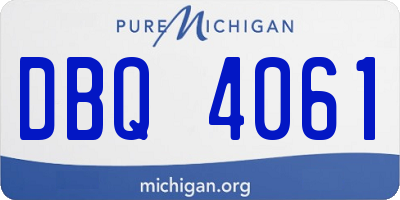 MI license plate DBQ4061
