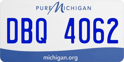 MI license plate DBQ4062