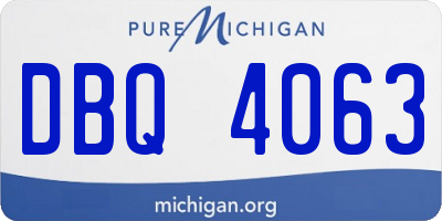 MI license plate DBQ4063