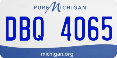 MI license plate DBQ4065