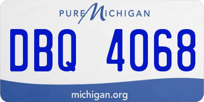 MI license plate DBQ4068