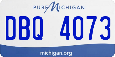 MI license plate DBQ4073