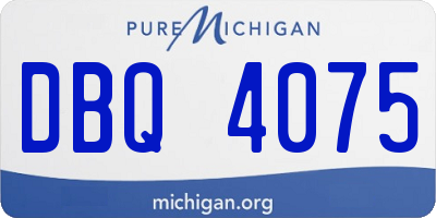 MI license plate DBQ4075