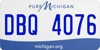MI license plate DBQ4076
