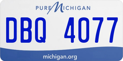 MI license plate DBQ4077