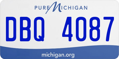 MI license plate DBQ4087