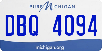 MI license plate DBQ4094