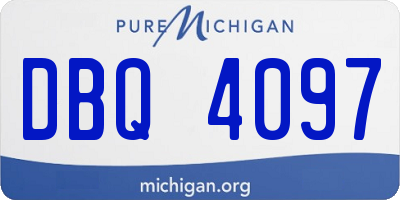 MI license plate DBQ4097