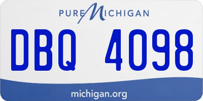 MI license plate DBQ4098