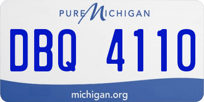 MI license plate DBQ4110