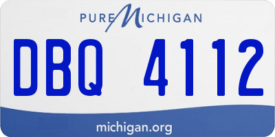 MI license plate DBQ4112