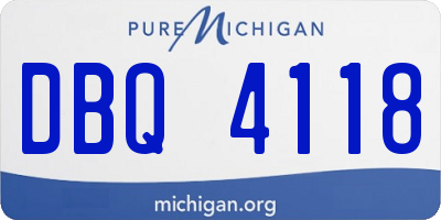 MI license plate DBQ4118