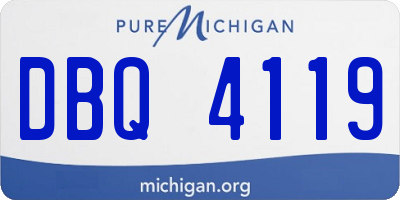 MI license plate DBQ4119