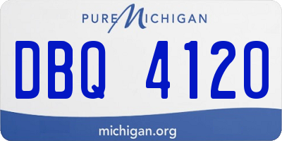 MI license plate DBQ4120