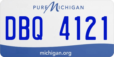 MI license plate DBQ4121