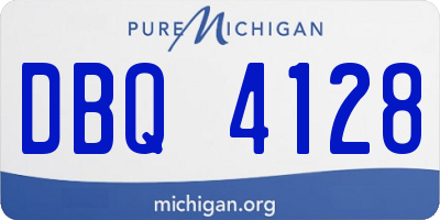 MI license plate DBQ4128