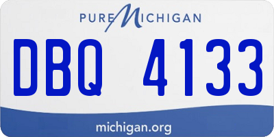 MI license plate DBQ4133