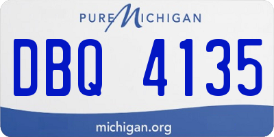 MI license plate DBQ4135