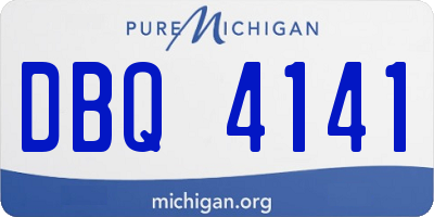 MI license plate DBQ4141