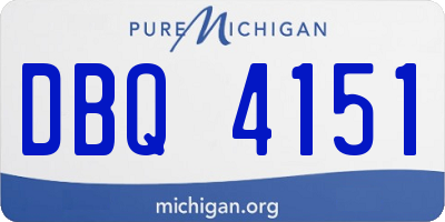 MI license plate DBQ4151
