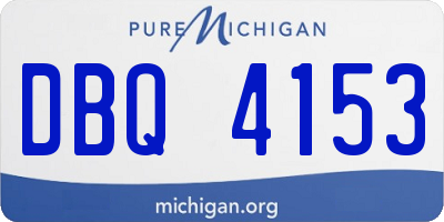 MI license plate DBQ4153