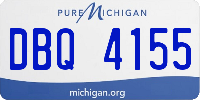 MI license plate DBQ4155
