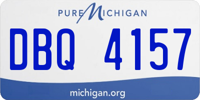 MI license plate DBQ4157