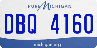 MI license plate DBQ4160