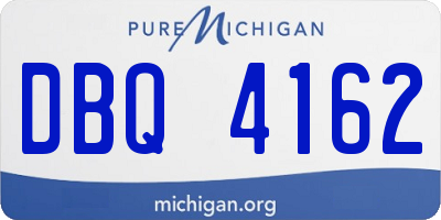 MI license plate DBQ4162