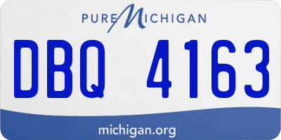 MI license plate DBQ4163