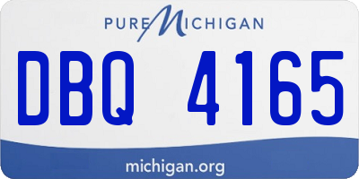 MI license plate DBQ4165