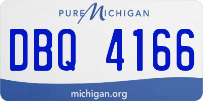 MI license plate DBQ4166