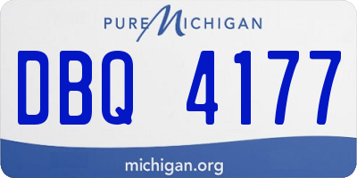 MI license plate DBQ4177