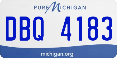 MI license plate DBQ4183