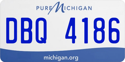 MI license plate DBQ4186
