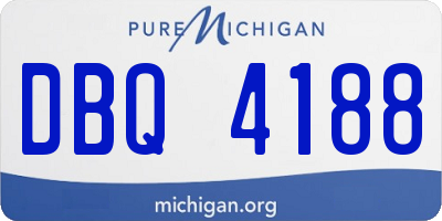 MI license plate DBQ4188
