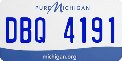 MI license plate DBQ4191