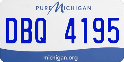 MI license plate DBQ4195