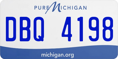 MI license plate DBQ4198