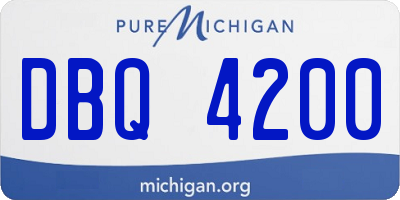 MI license plate DBQ4200