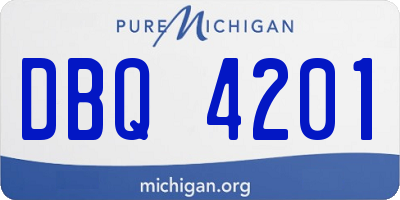 MI license plate DBQ4201