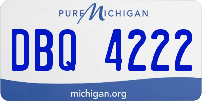 MI license plate DBQ4222