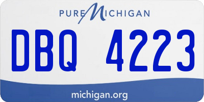 MI license plate DBQ4223