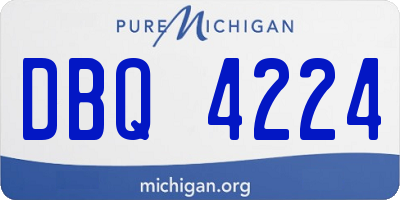 MI license plate DBQ4224