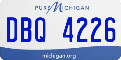 MI license plate DBQ4226