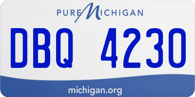 MI license plate DBQ4230