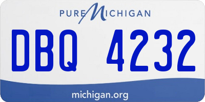 MI license plate DBQ4232