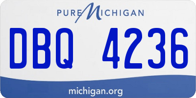 MI license plate DBQ4236
