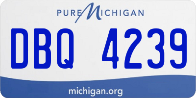 MI license plate DBQ4239